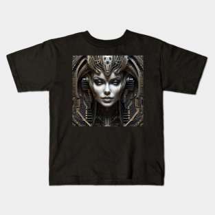 Alien Cyborg Goddess  - Dark Fantasy Dreams 20 Kids T-Shirt